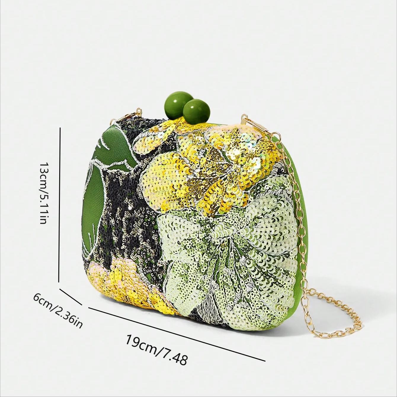 Philomena Vintage Beaded Floral Pattern Box Evening Clutch Handbag