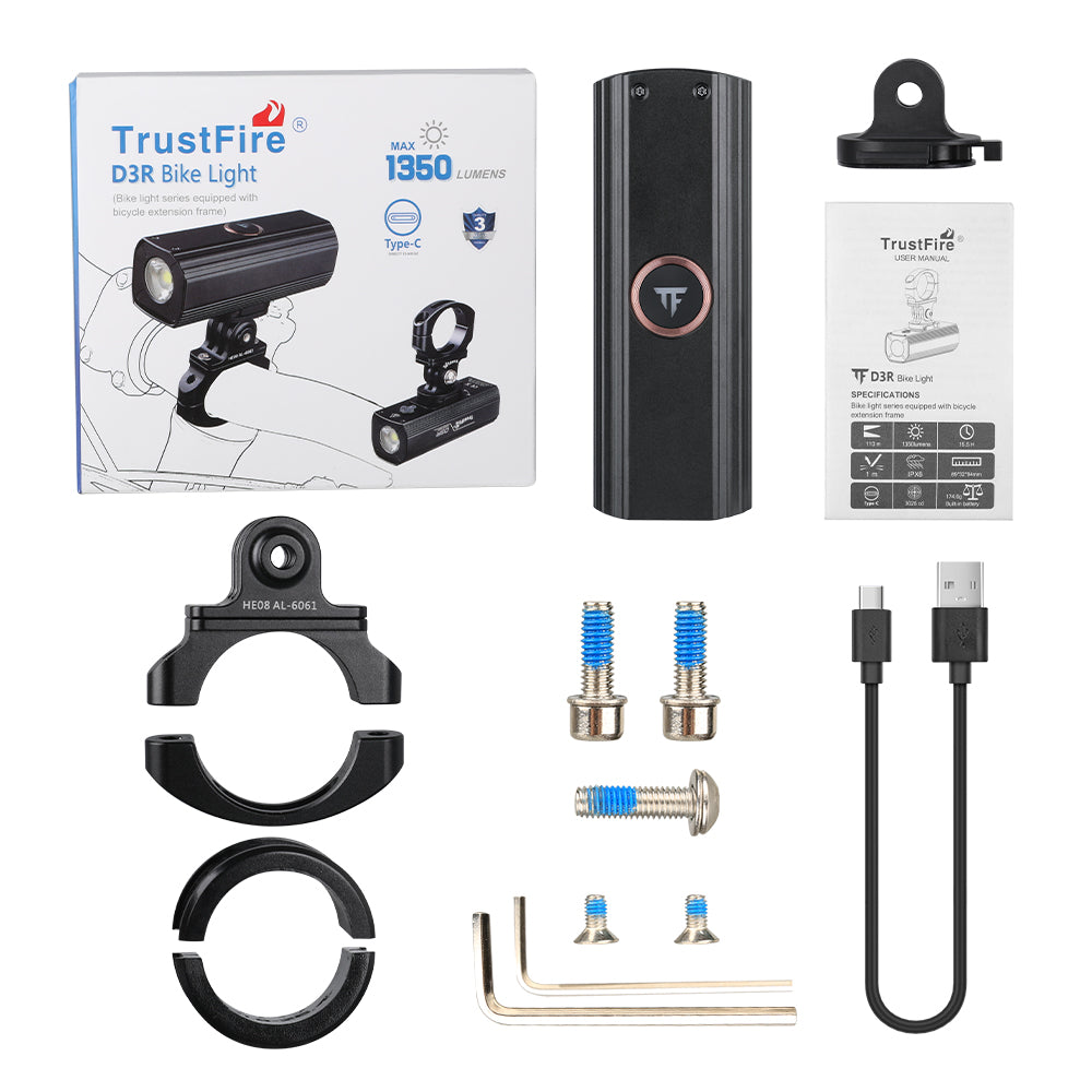 Luz delantera profesional para bicicleta de montaña y de carretera Trustfire D3R-EStrustfire