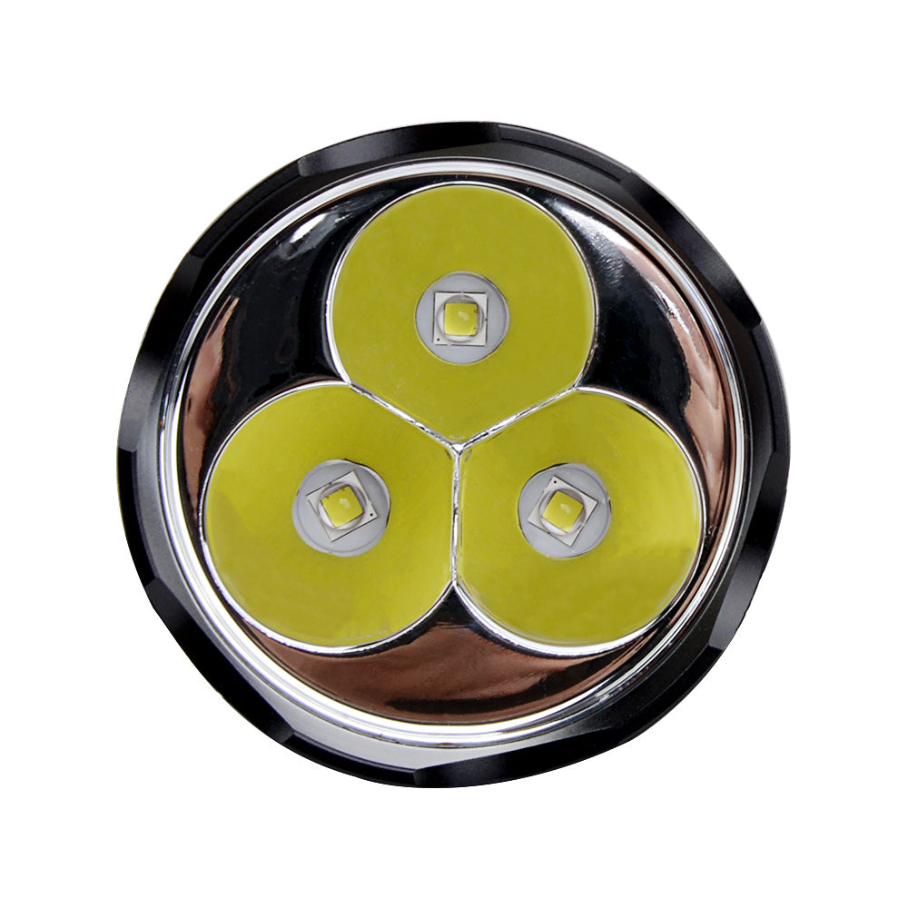 Linterna LED TrustFire TR-3T6, superbrillante, 3800 lúmenes, resistente al agua, 5 modos de luz, linterna táctica grande con 2 o 3 pilas recargables (no incluidas)-EStrustfire