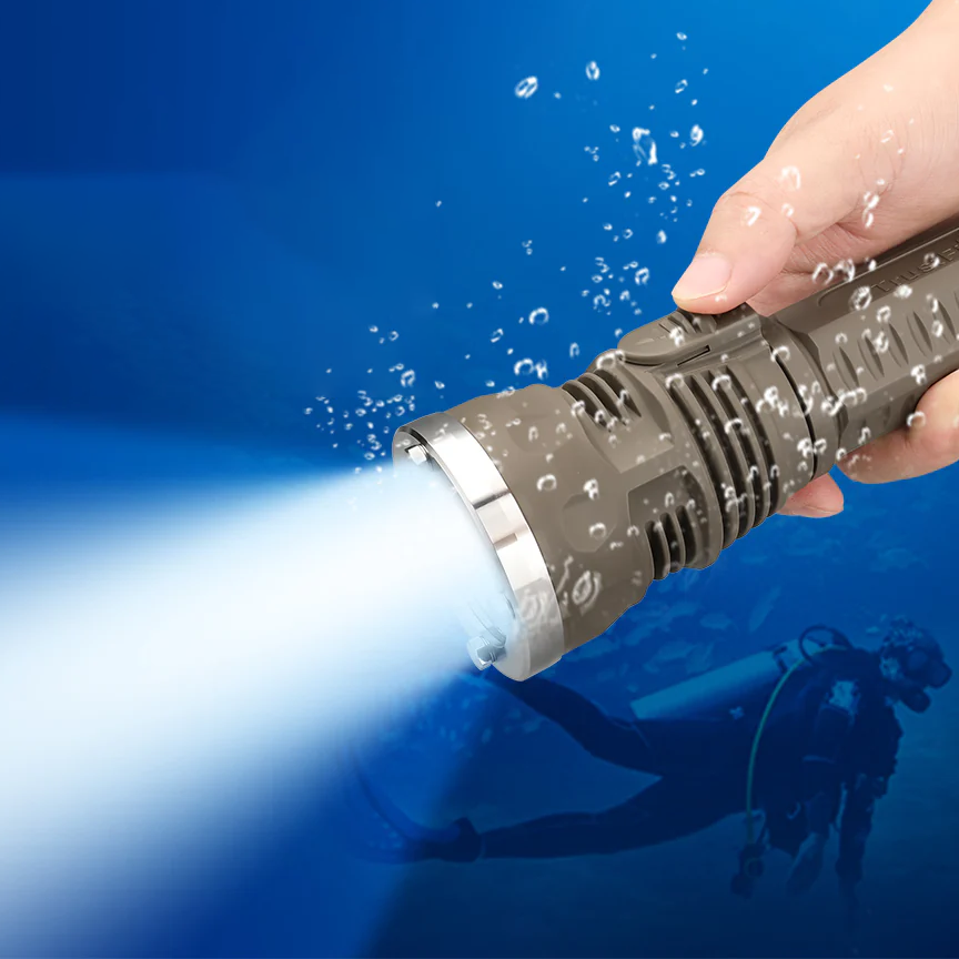 Linterna de buceo subacuática TrustFire DF002 nueva, 3200 lúmenes, resistente al agua IPX8-EStrustfire