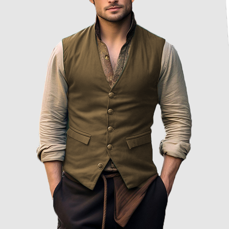 New autumn and winter men's British suit vest jacket