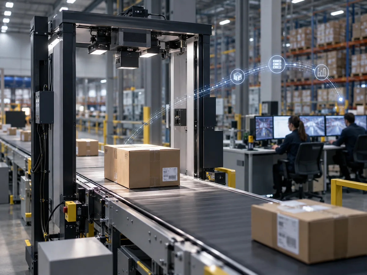 DWS station connected with warehouse data systems