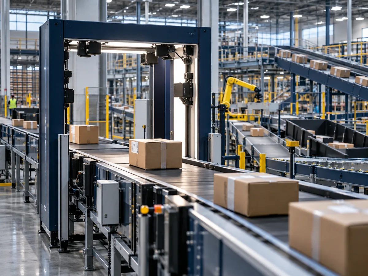 Automated warehouse material flow with DWS portal