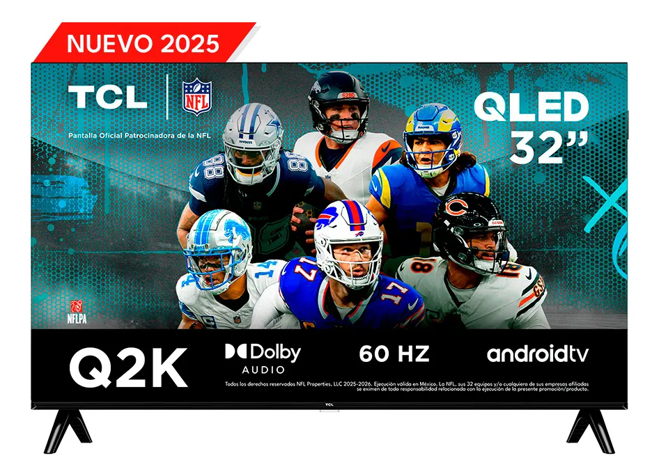 Televisor Q2K Qled 32" Hdr 10 Dolby Audio Google tv Tcl