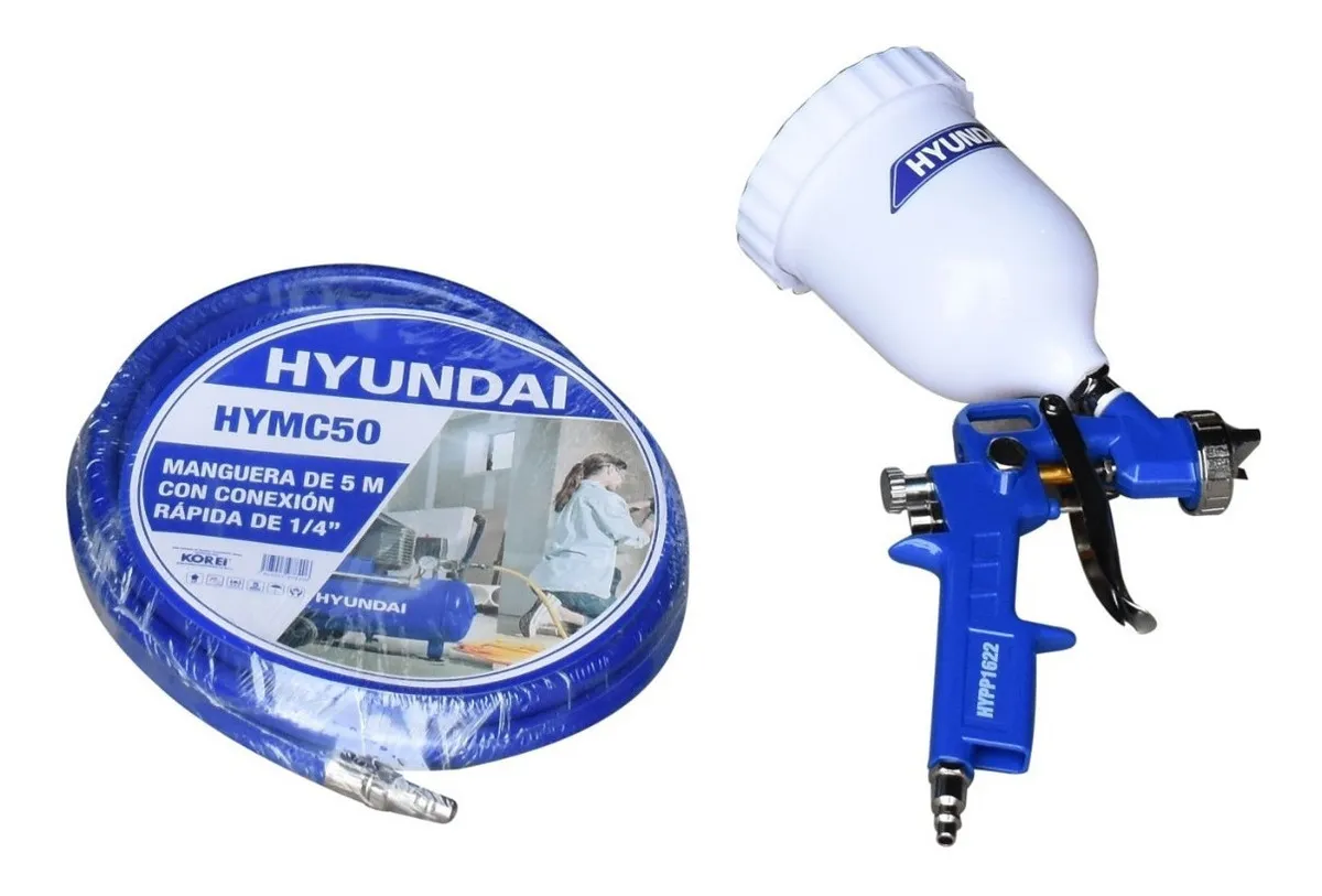 Compresor de aire eléctrico portátil Hyundai HYAC25K 25L 2.5hp 60Hz azul