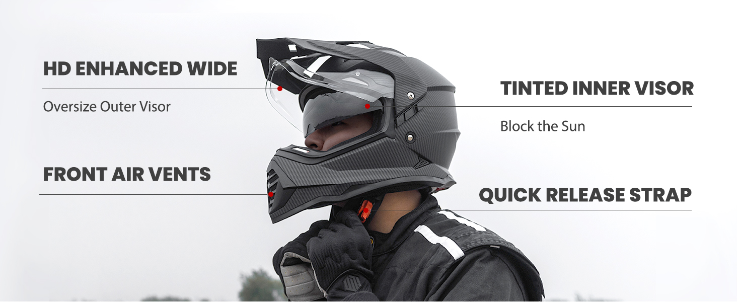 doble deporte motocicleta aventura moto cascos ATV motocross hombres mx cuatro ruedas utv off road