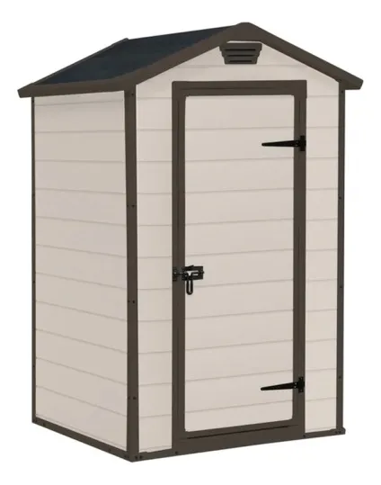 Cobertizo Exterior Jardin Keter Manor 4x3 128x94x196 Cm Color Marrón claro