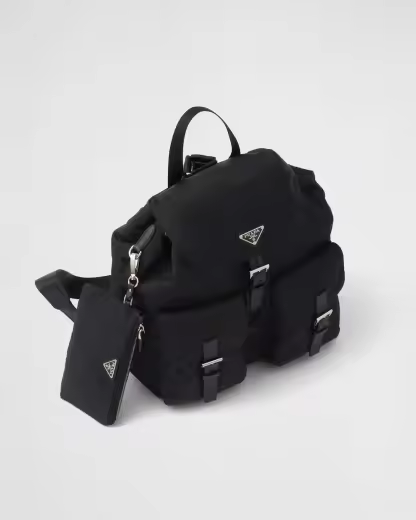 Re-Nylon medium backpack with pouch