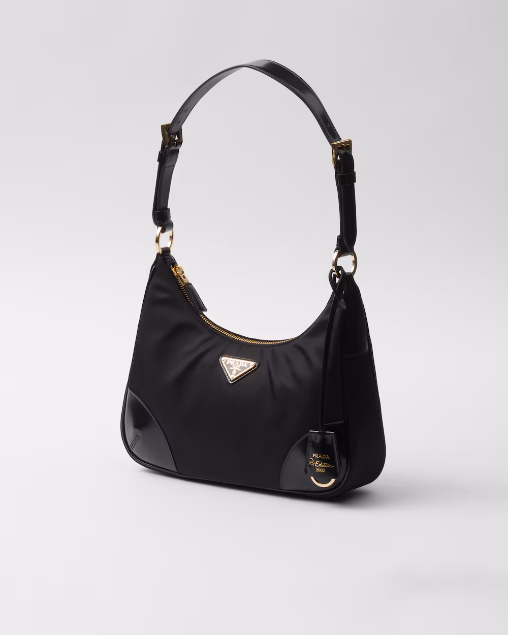 Re-Edition 2002 Re-Nylon and brushed leather shoulder bag