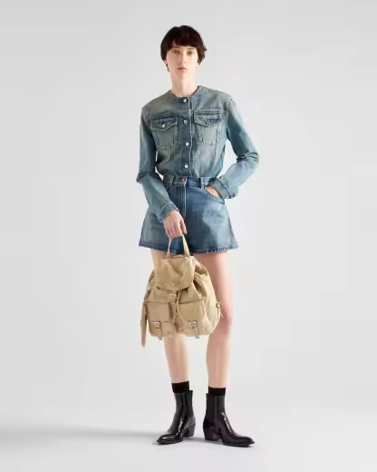 Re-Nylon medium backpack with pouch