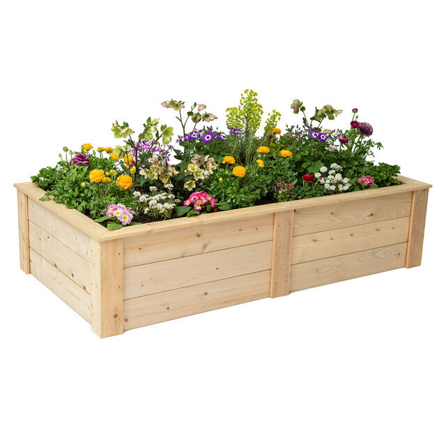 Natural Cedar Raised Garden Beds - Free Trim Pack