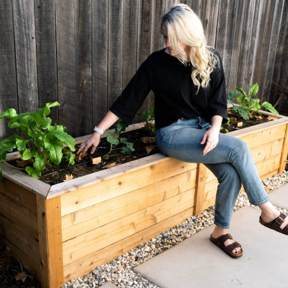 Natural Cedar Raised Garden Beds -  Free Trim Pack