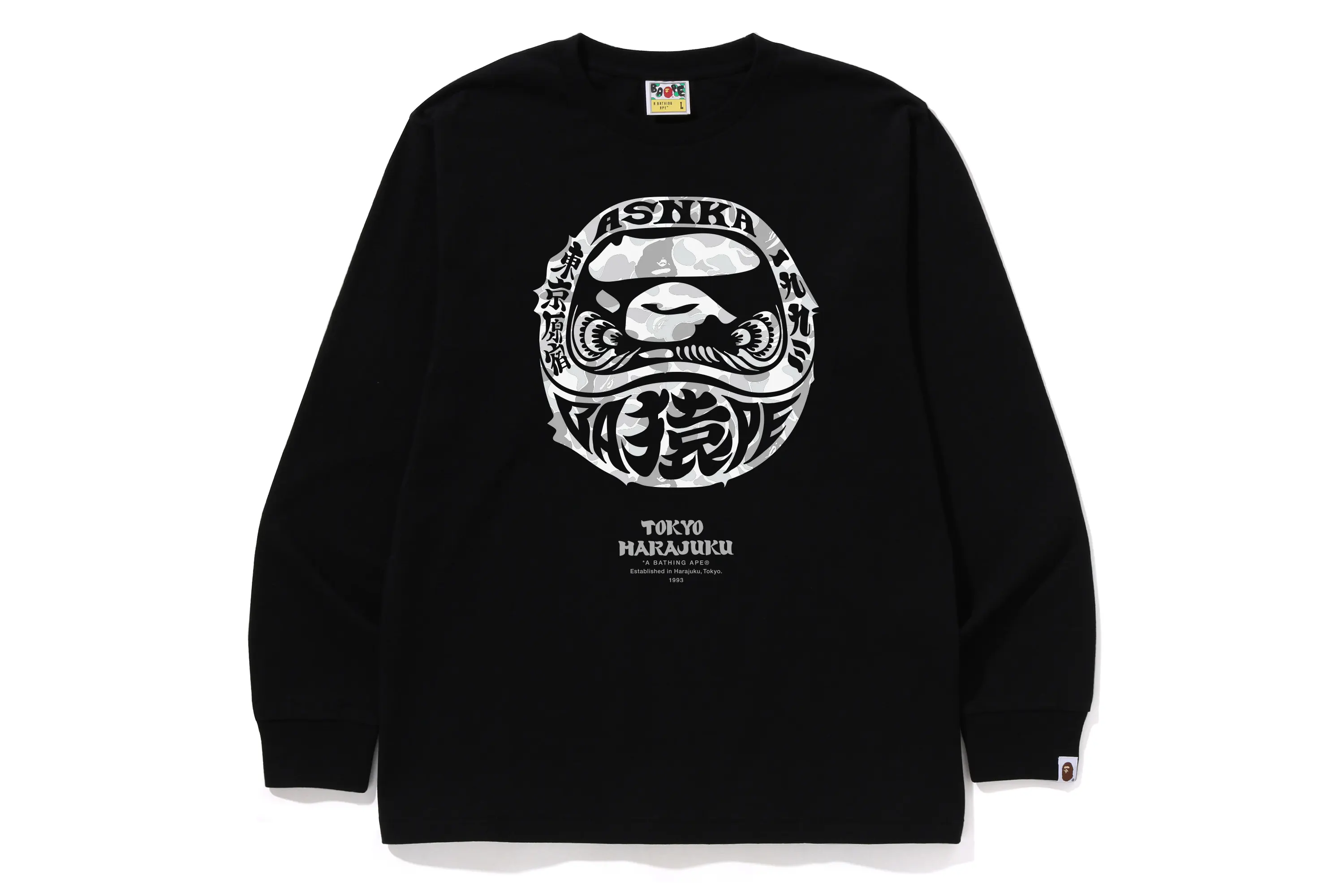 BAPE STORE® 原宿店限定 原宿だるま ロングスリーブTシャツ ユニセックス