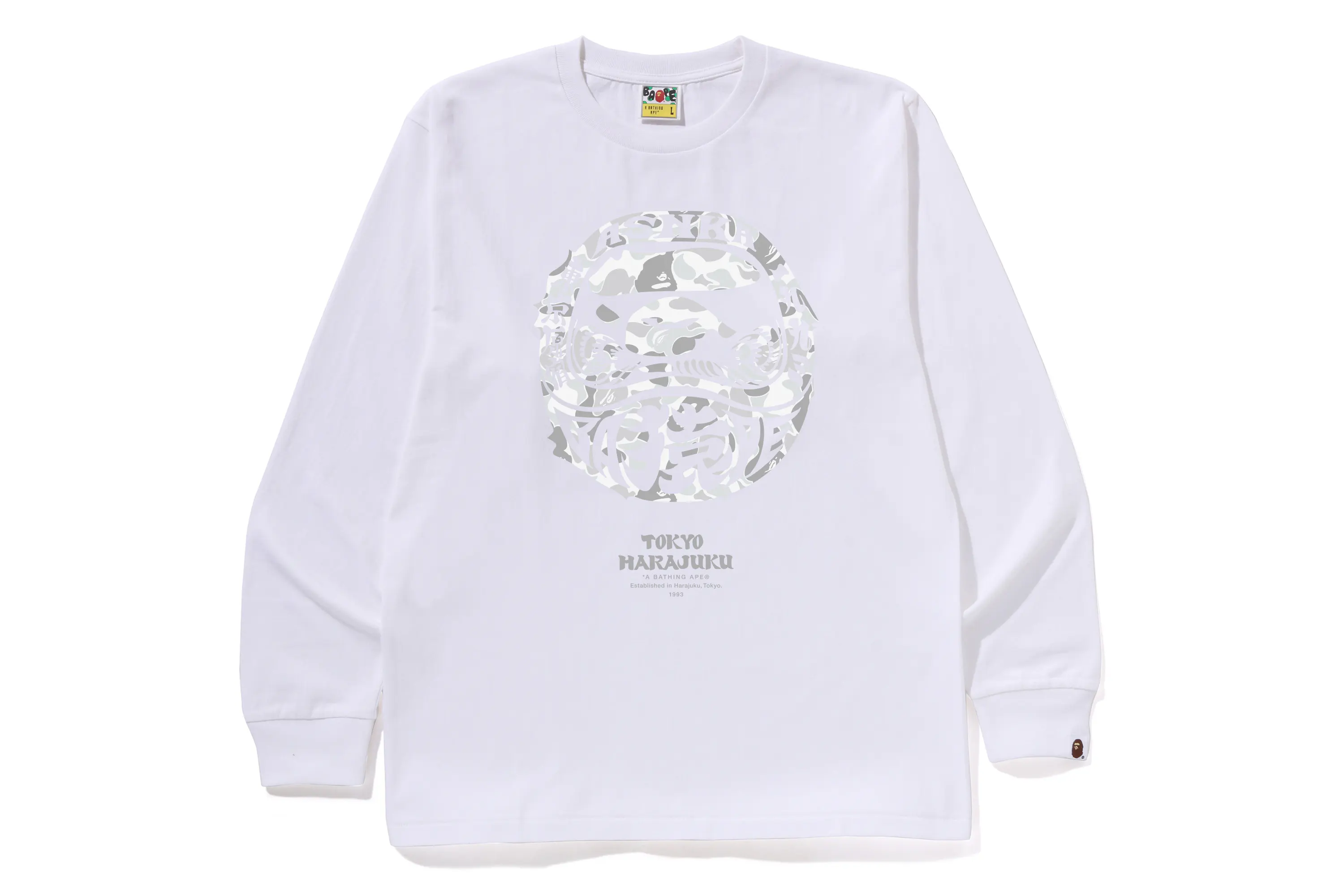 BAPE STORE® 原宿店限定 原宿だるま ロングスリーブTシャツ ユニセックス