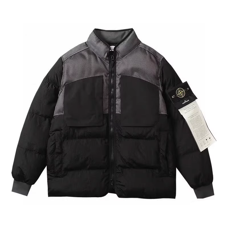 STONE ISLAND マルチエレメントパッチワークダウンジャケット