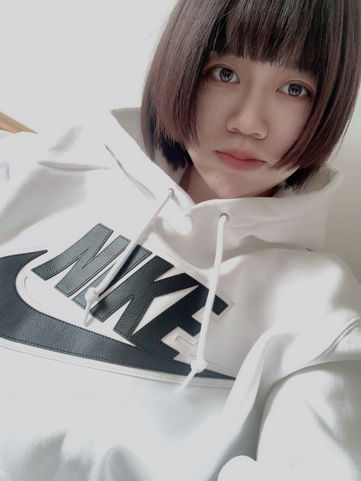 Supreme®/Nike® 19FW Leather Appliqué Hooded Sweatshirt