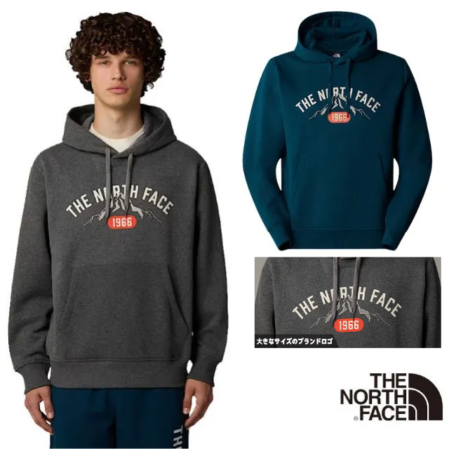 ノースフェイス バーシティ グラフィック ウォーム ロングスリーブ フード付き T シャツ (男女兼用)。カジュアル シャツ。機能的なスポーツ シャツ/コットン混紡生地。ホーム アウトドア/89DJ