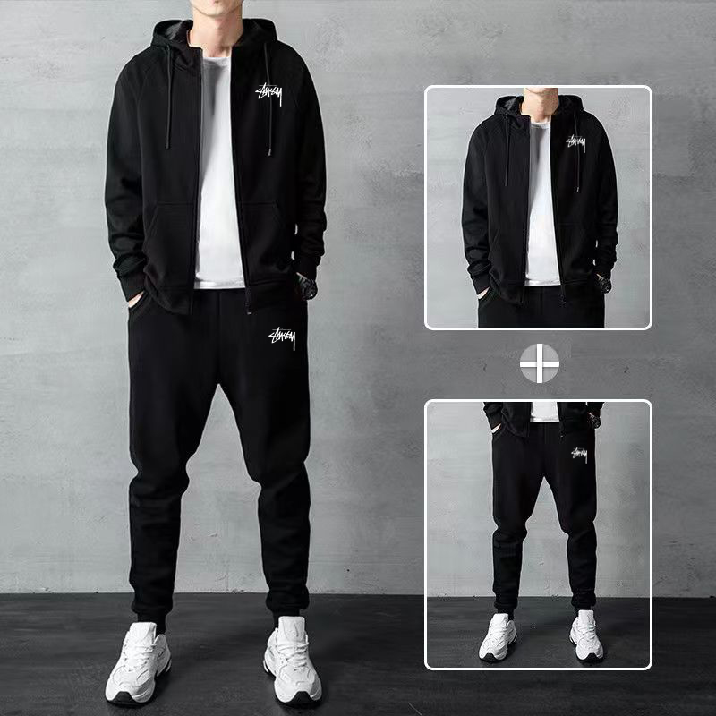【春の期間限定割引価格】人気STUSSY カーディガンパーカー+ズボン二点セット