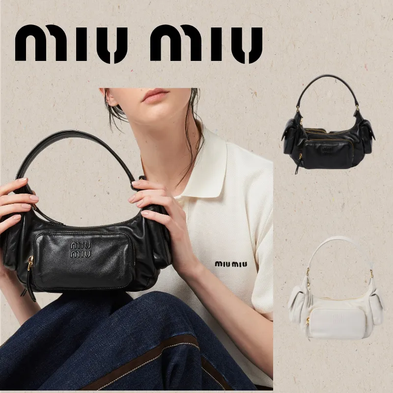 【MIU MIU】ナッパレザーポケットバッグ