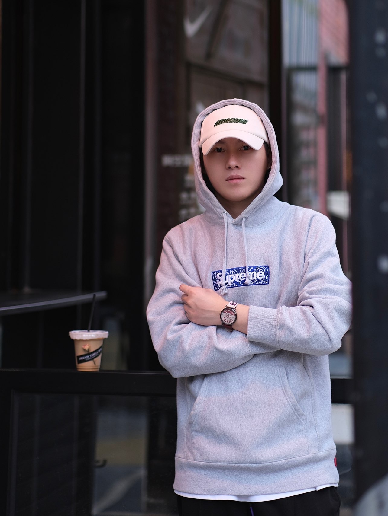 Supreme 19FW Bandana Box Logo Hooded Sweatshirt