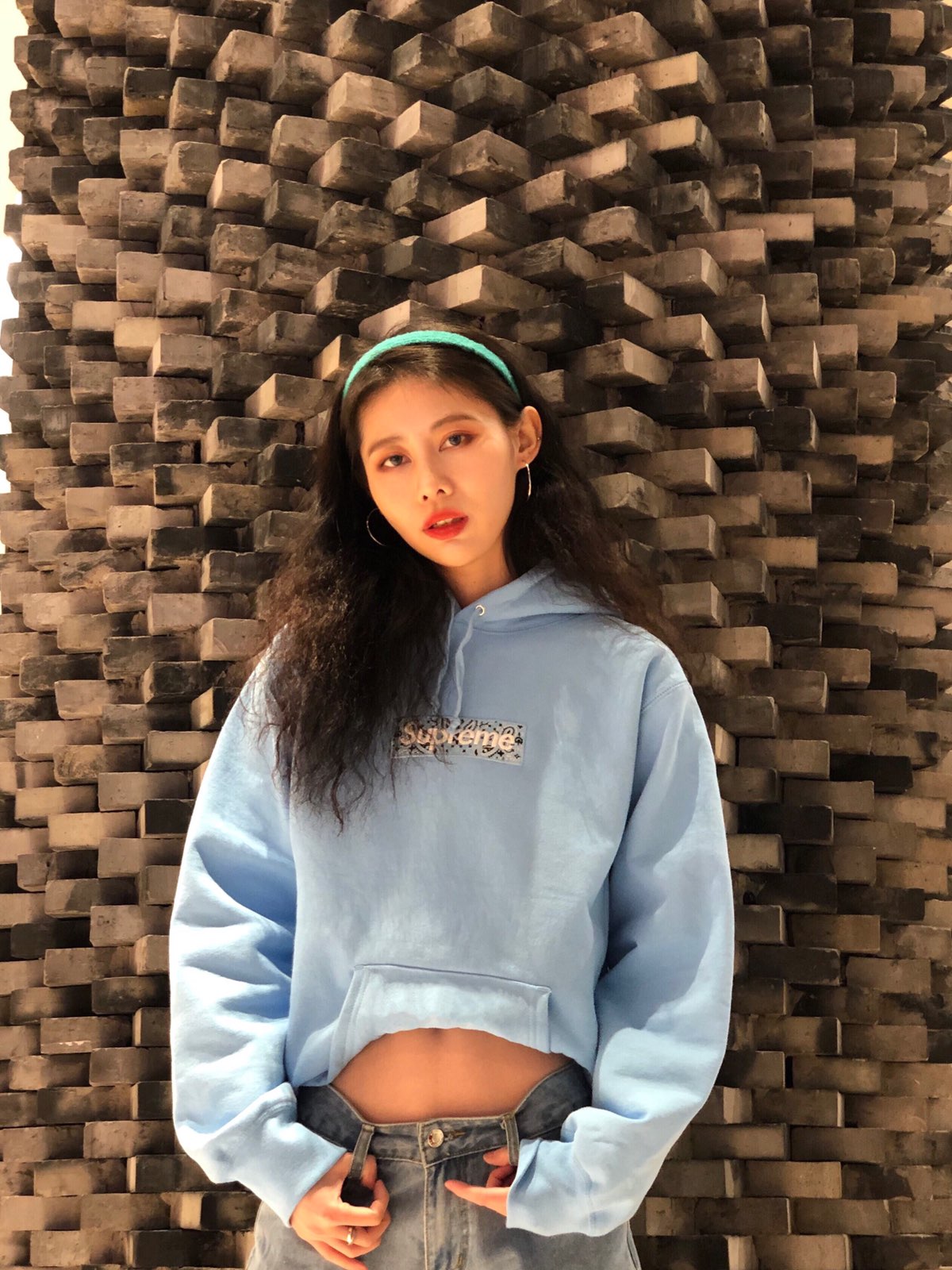 Supreme 19FW Bandana Box Logo Hooded Sweatshirt