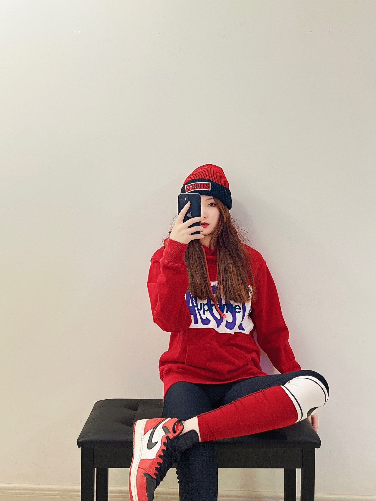 Supreme®/LACOSTE 19FW Logo Panel Hooded Sweatshirt