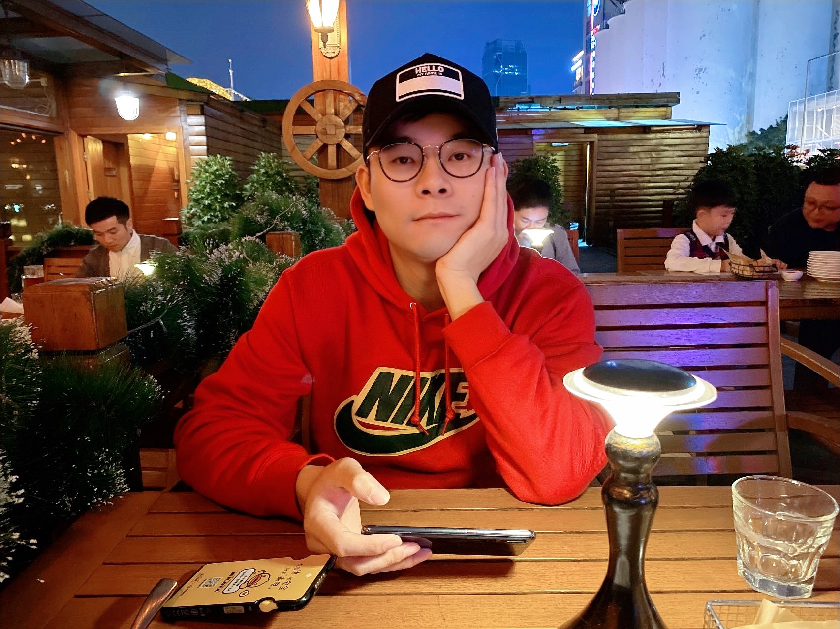 Supreme®/Nike® 19FW Leather Appliqué Hooded Sweatshirt