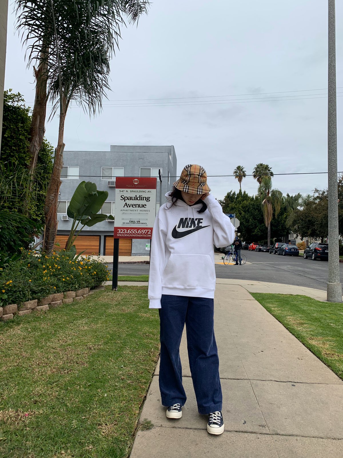 Supreme®/Nike® 19FW Leather Appliqué Hooded Sweatshirt