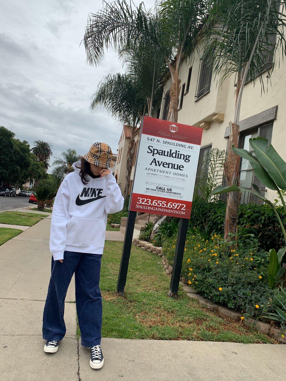 Supreme®/Nike® 19FW Leather Appliqué Hooded Sweatshirt