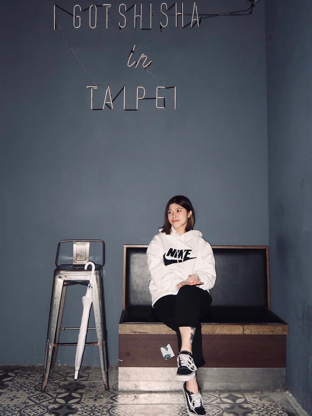 Supreme®/Nike® 19FW Leather Appliqué Hooded Sweatshirt