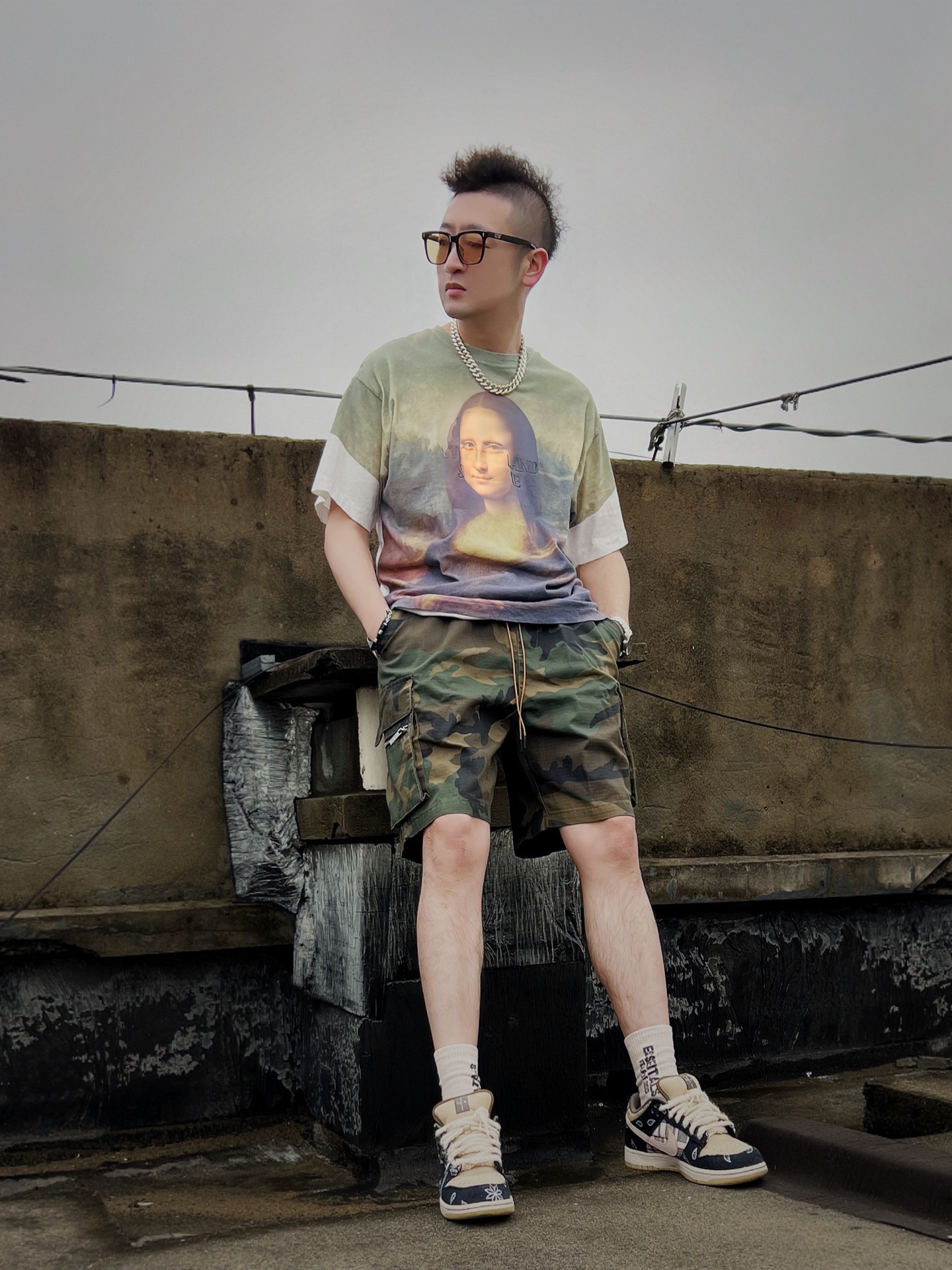 Supreme x Stone Island 22FW Short-Sleeve Top 'Mona Lisa'