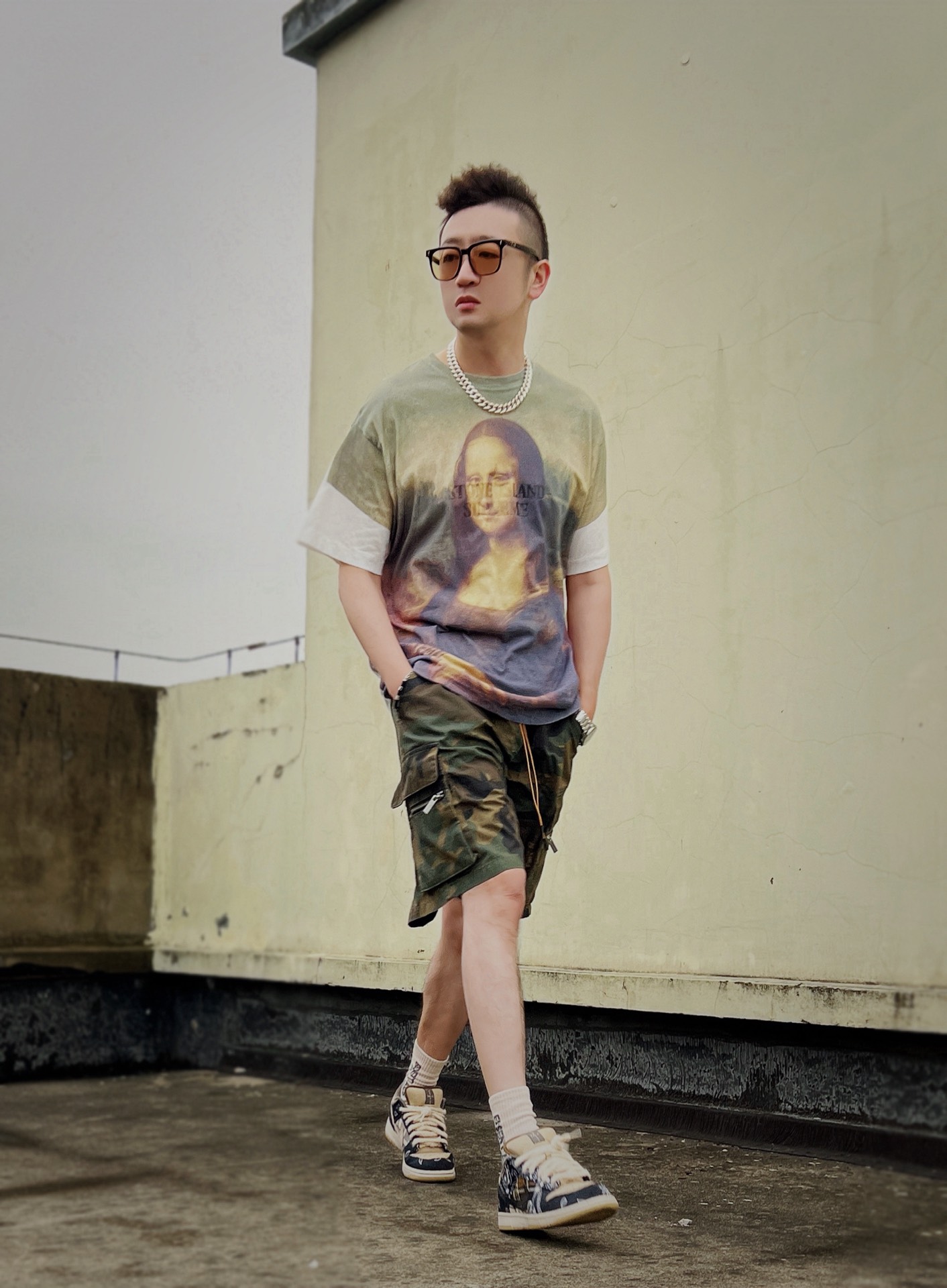 Supreme x Stone Island 22FW Short-Sleeve Top 'Mona Lisa'