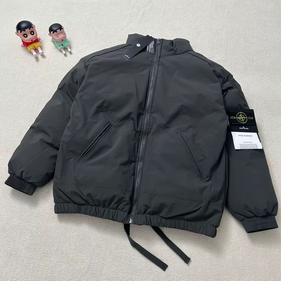 STONE ISDREY公式旗艦店：厚手の冬用コート、中綿入りジャケット、フードなし、スタンドカラーで暖かく、詰め物入り、ユニセックス