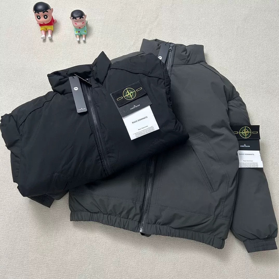 STONE ISDREY公式旗艦店：厚手の冬用コート、中綿入りジャケット、フードなし、スタンドカラーで暖かく、詰め物入り、ユニセックス