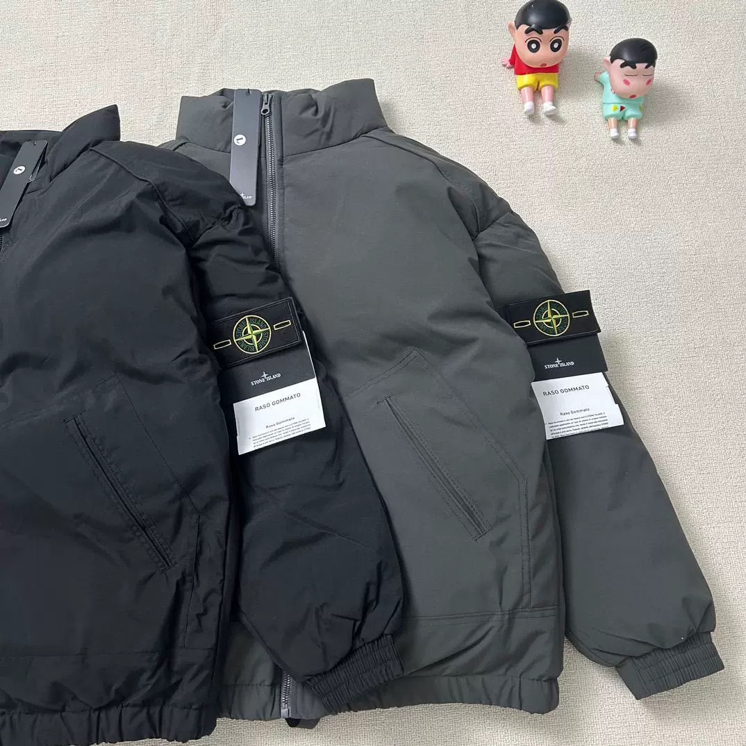 STONE ISDREY公式旗艦店：厚手の冬用コート、中綿入りジャケット、フードなし、スタンドカラーで暖かく、詰め物入り、ユニセックス