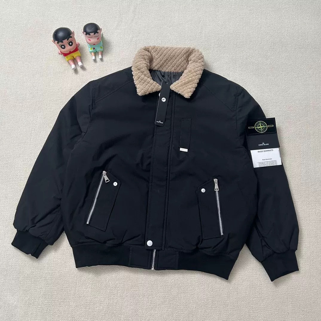 STONE ISDREY公式旗艦店：ラムウールの襟付きワークウェアジャケット、厚手、保温性、防寒性、ユニセックス