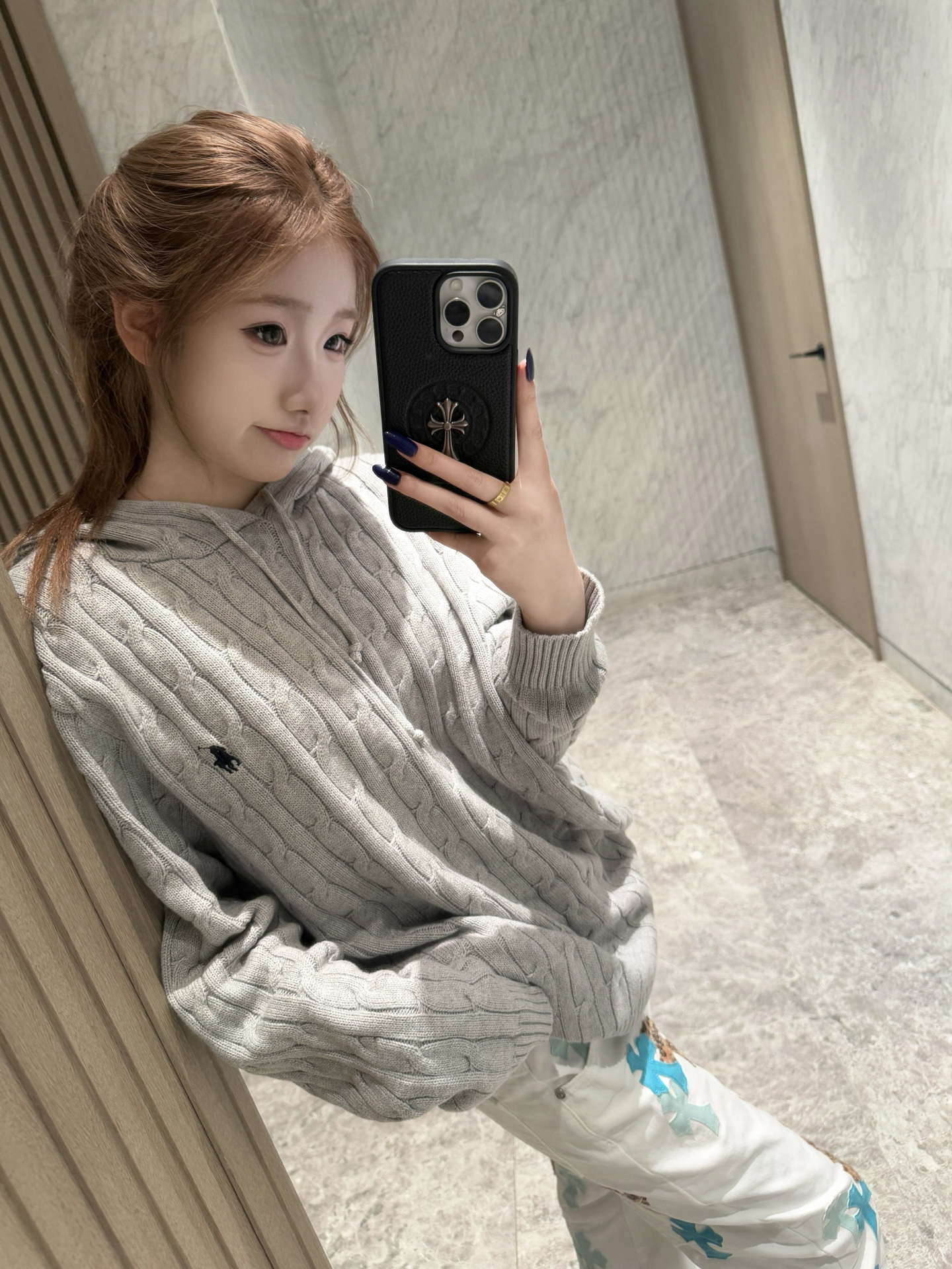 ラルフローレン公式フラッグシップストア 2025 ケーブルニット フード付きプルオーバーセーター、ユニセックス