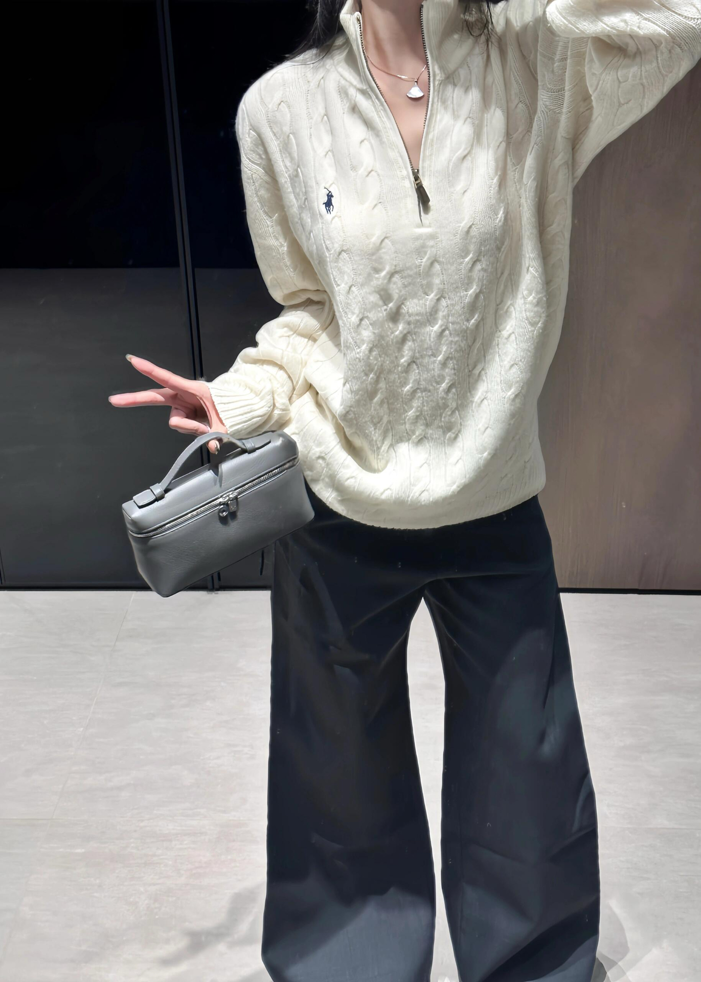 ラルフローレン公式フラッグシップストア FW25 ニット ハーフジップセーター、ユニセックス