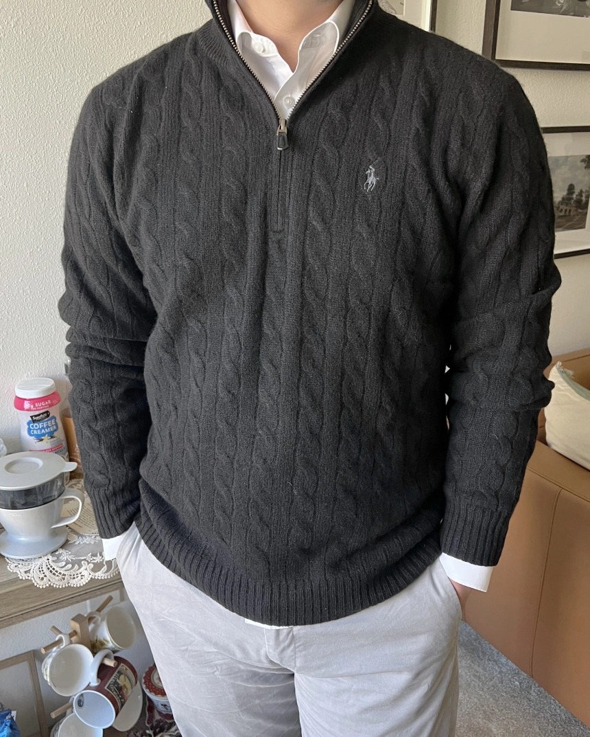 ラルフローレン公式フラッグシップストア FW25 ニット ハーフジップセーター、ユニセックス