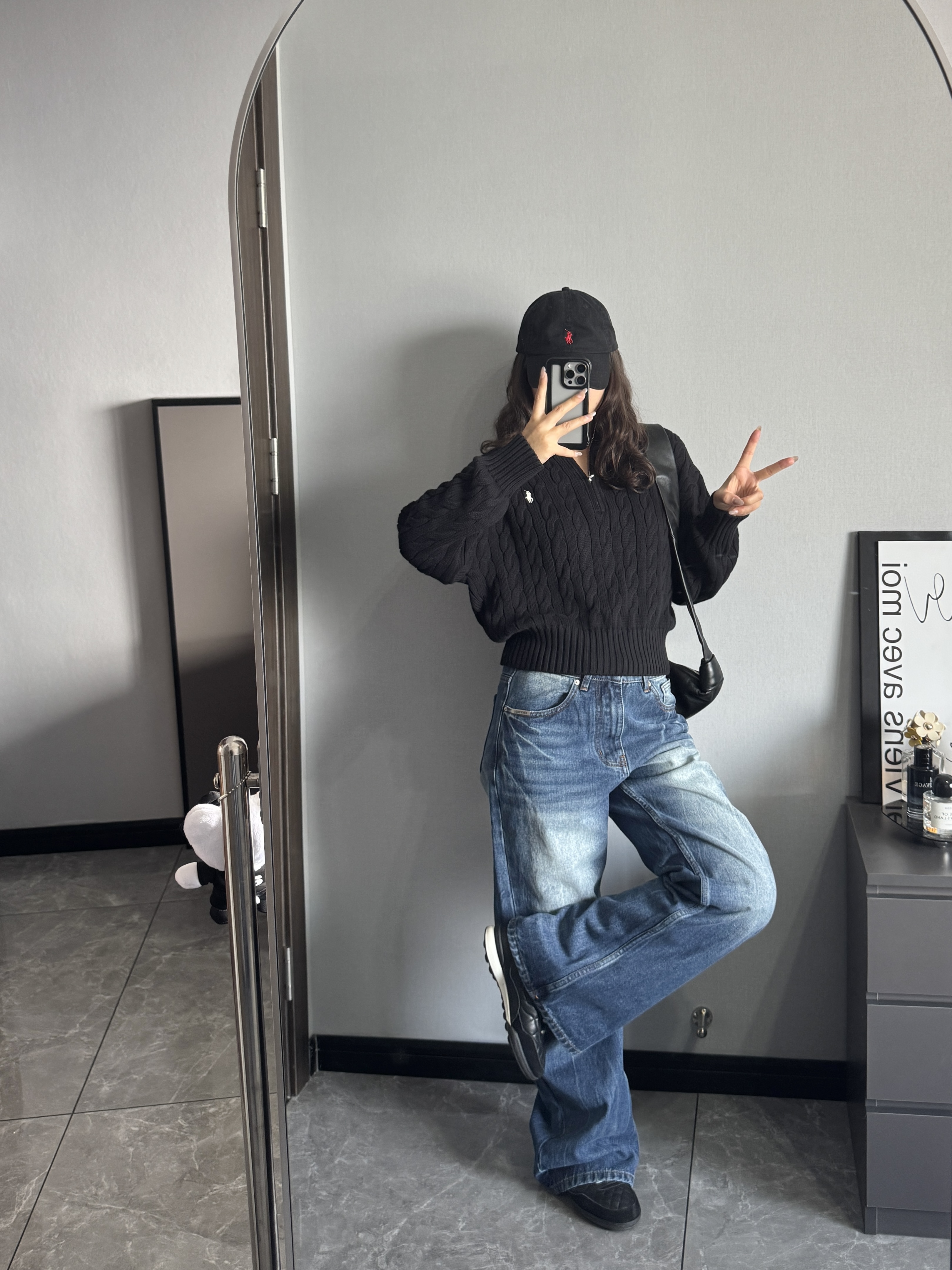 ラルフローレン公式フラッグシップストア FW25 ニット ハーフジップセーター、ユニセックス