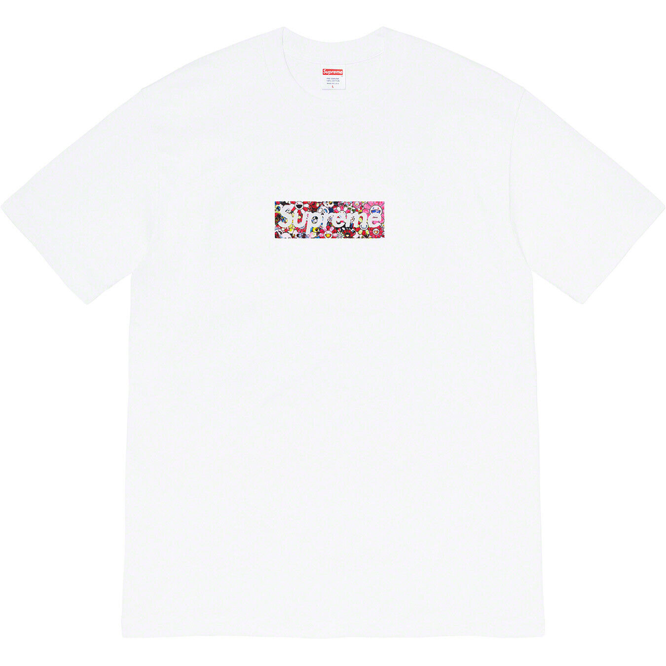 シュプリーム 20ss 救援ボックスロゴTシャツ 村上隆 共同ブランド 新クラウン チャリティーTシャツ ホワイト