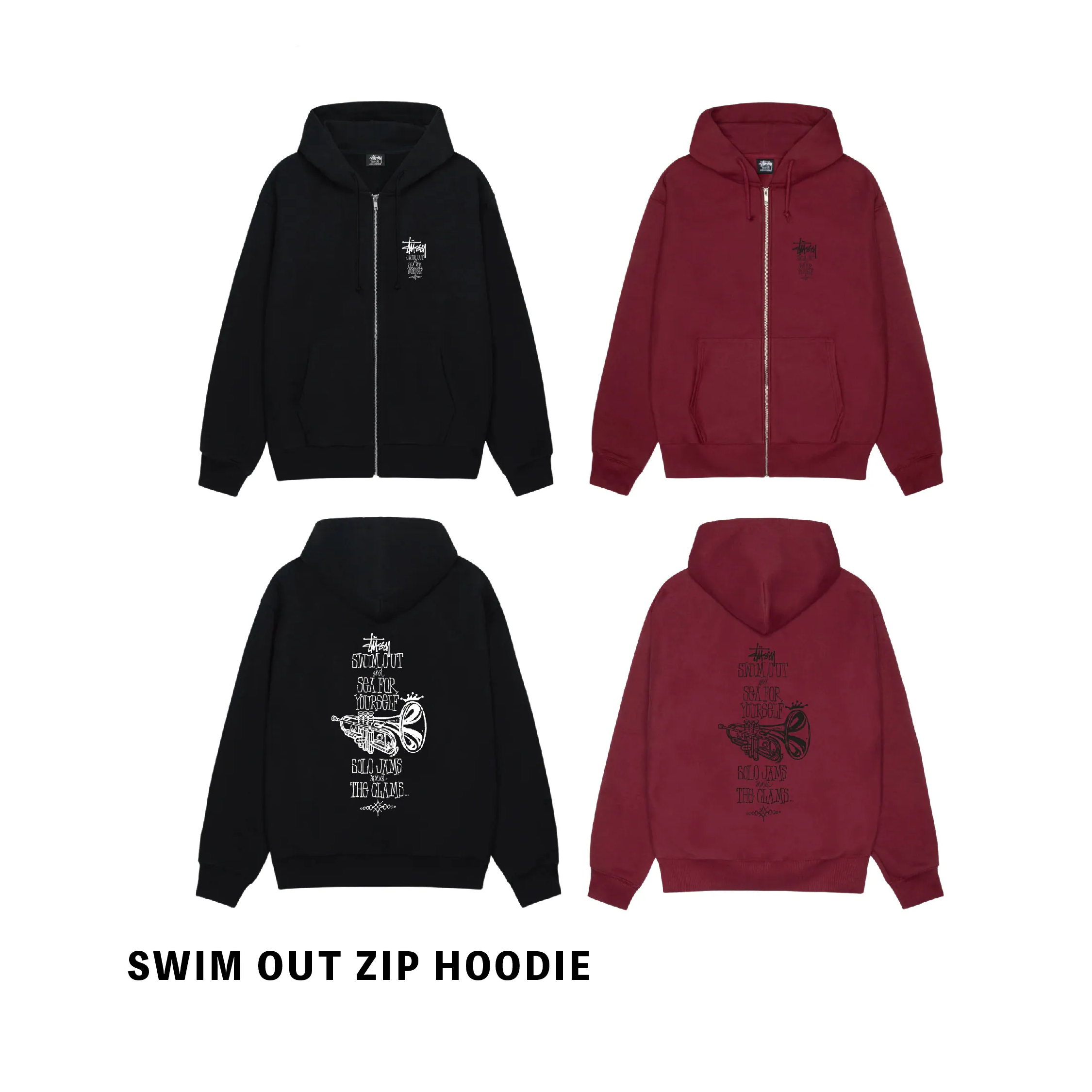 Stussy 25FW SWIM OUT ZIP HOODIE