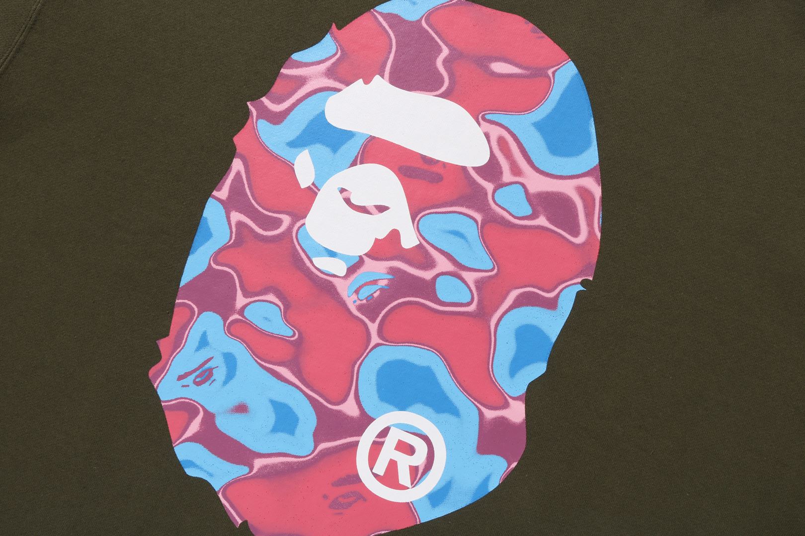 LIQUID CAMO エイプヘッド ルーズクルーネック スウェットシャツ