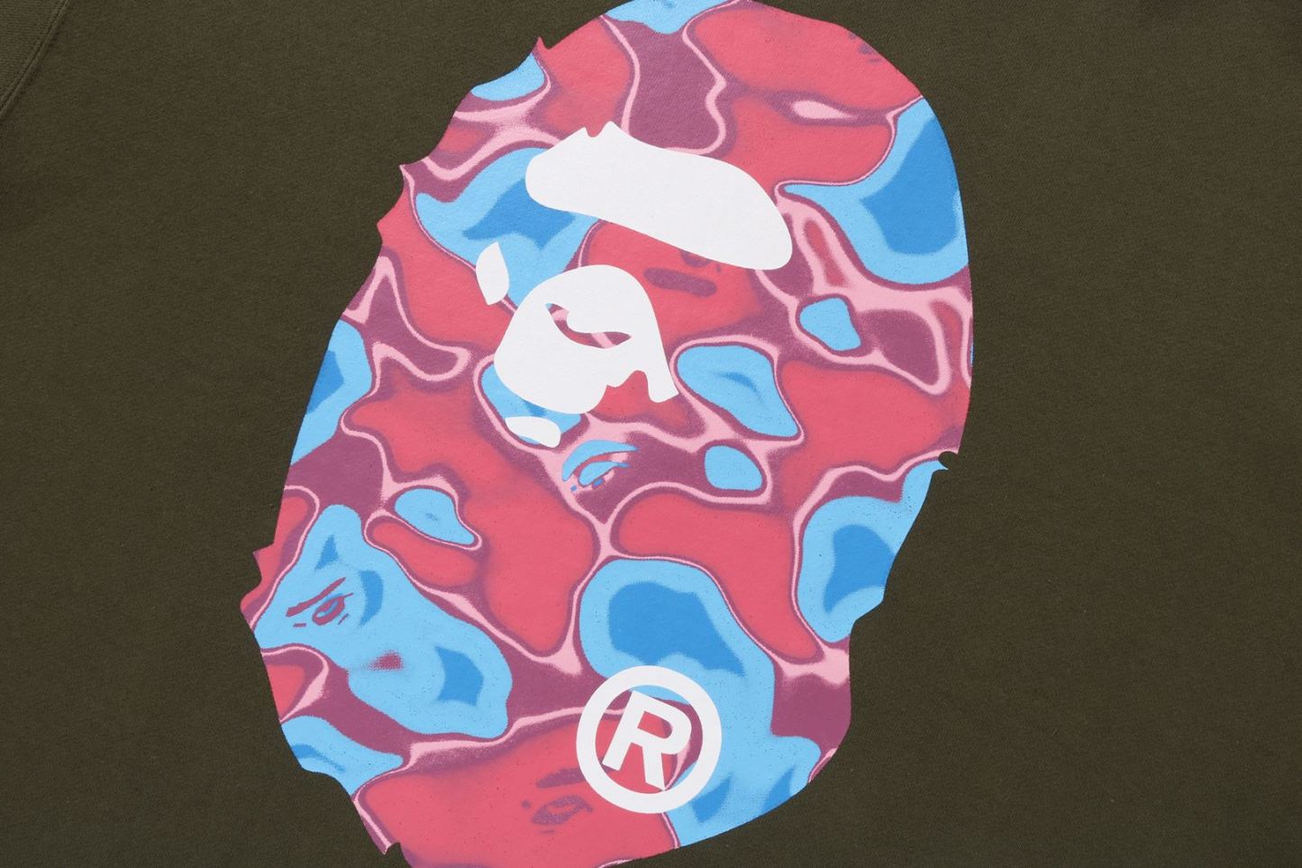 LIQUID CAMO エイプヘッド ルーズクルーネック スウェットシャツ