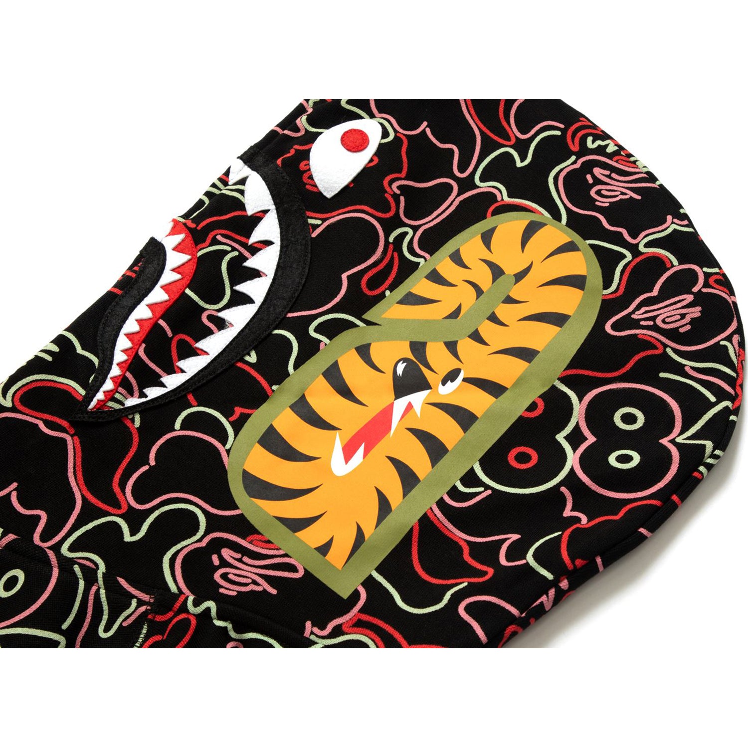 BAPE X 88RISING GLOW IN THE DARK CAMO SHARK FULL ZIP HOODIE