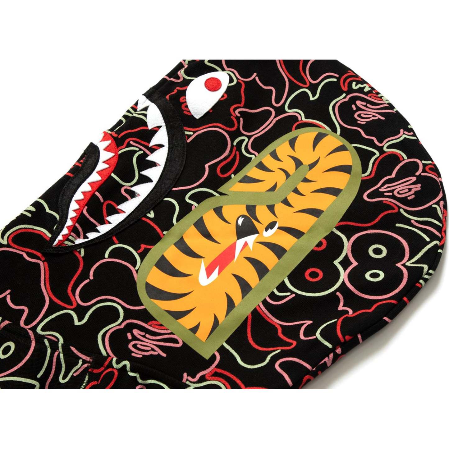 BAPE X 88RISING GLOW IN THE DARK CAMO SHARK FULL ZIP HOODIE