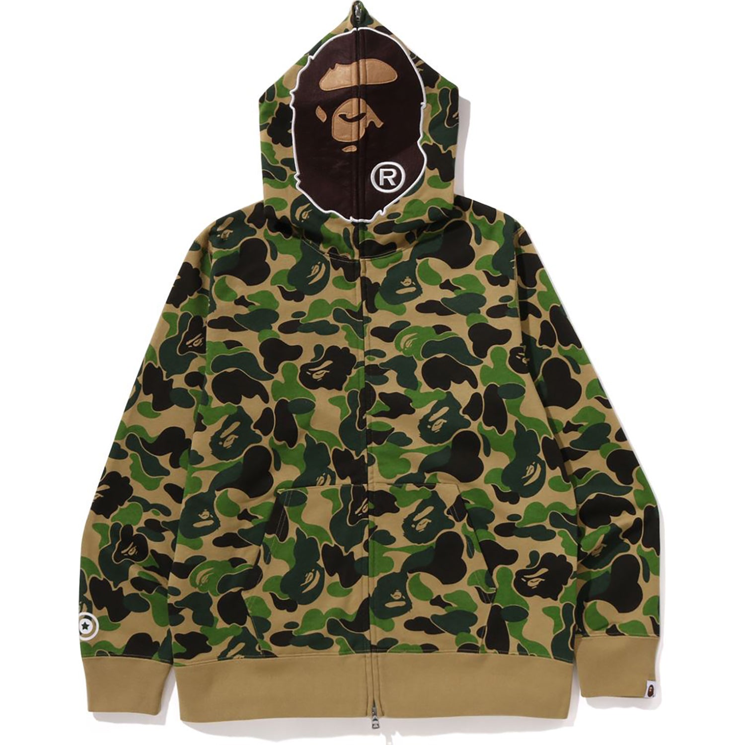 ABC CAMO 2ND APE FULL ZIP HOODIE MENS