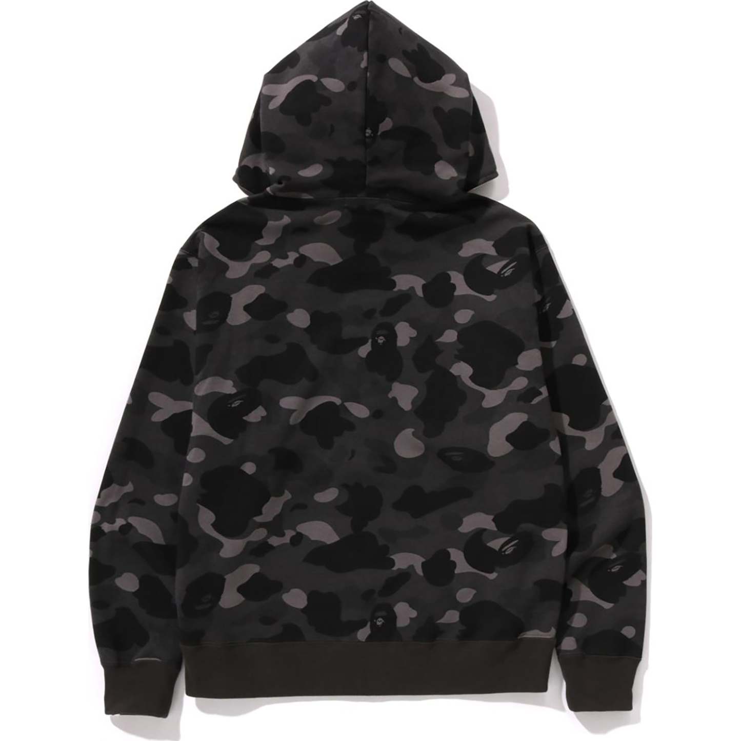 ONE POINT COLOR CAMO CROPPED FULL ZIP HOODIE