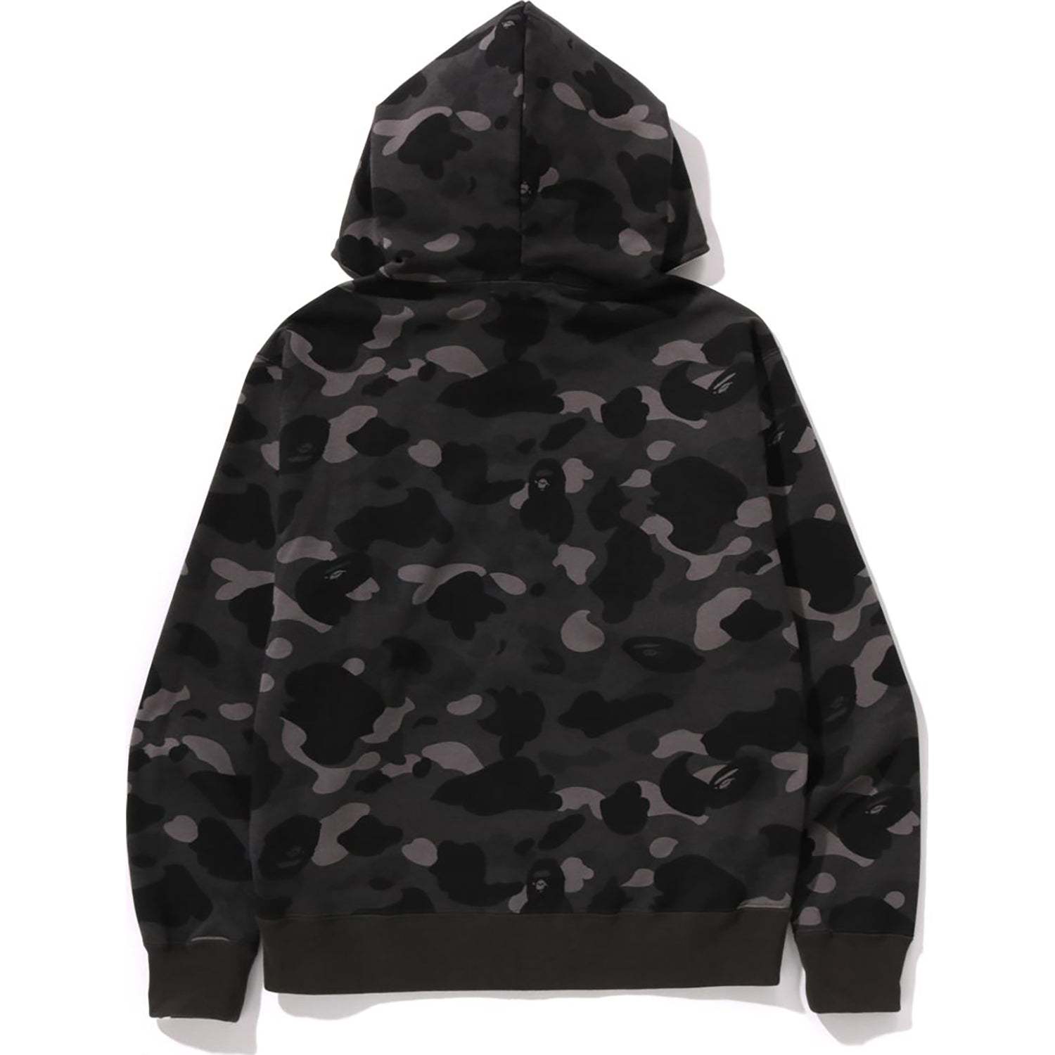 ONE POINT COLOR CAMO CROPPED FULL ZIP HOODIE