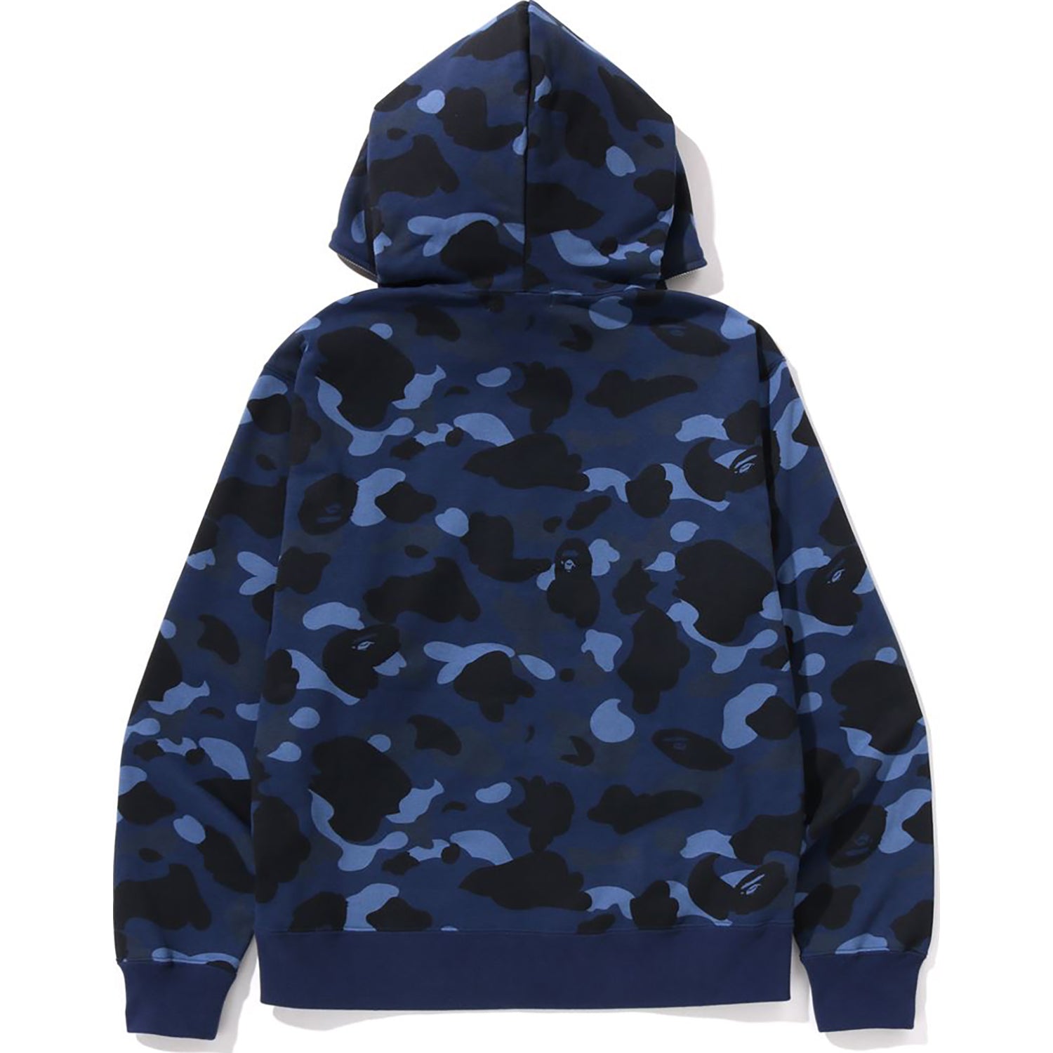 ONE POINT COLOR CAMO CROPPED FULL ZIP HOODIE